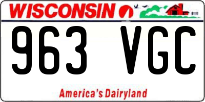 WI license plate 963VGC