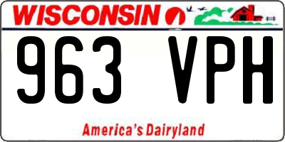 WI license plate 963VPH