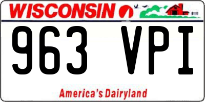 WI license plate 963VPI