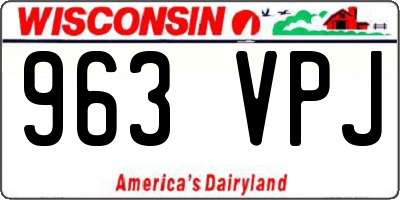 WI license plate 963VPJ
