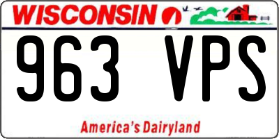 WI license plate 963VPS