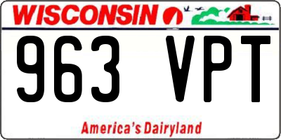 WI license plate 963VPT