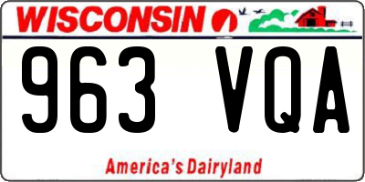 WI license plate 963VQA