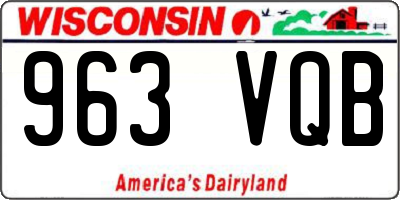WI license plate 963VQB