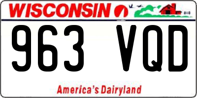WI license plate 963VQD