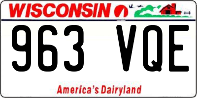 WI license plate 963VQE
