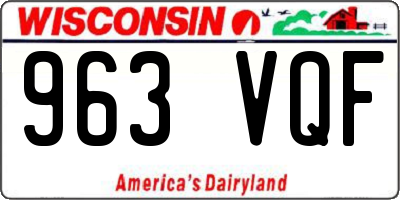 WI license plate 963VQF