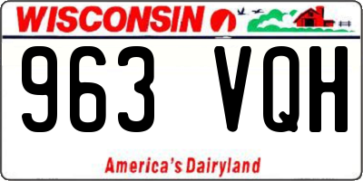 WI license plate 963VQH