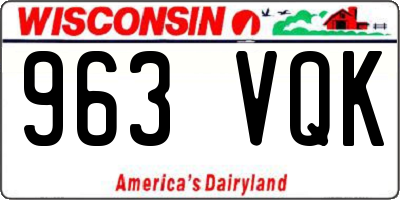 WI license plate 963VQK
