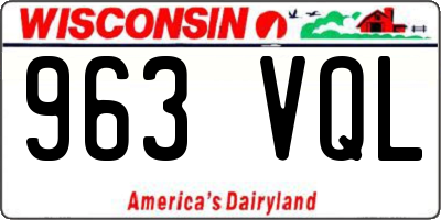 WI license plate 963VQL