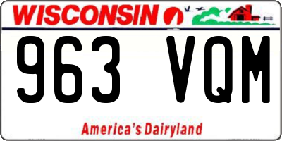 WI license plate 963VQM