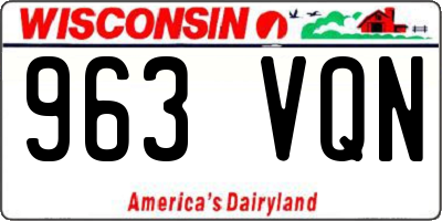 WI license plate 963VQN