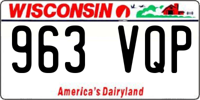 WI license plate 963VQP