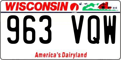 WI license plate 963VQW