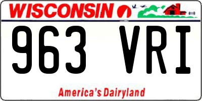 WI license plate 963VRI