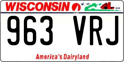 WI license plate 963VRJ