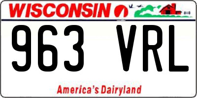 WI license plate 963VRL