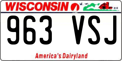 WI license plate 963VSJ