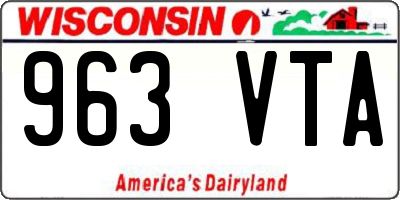WI license plate 963VTA