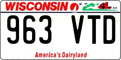 WI license plate 963VTD