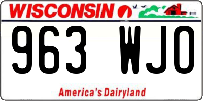 WI license plate 963WJO