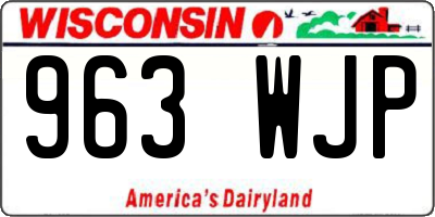 WI license plate 963WJP