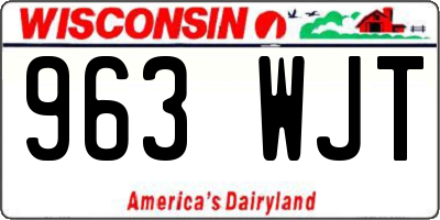 WI license plate 963WJT