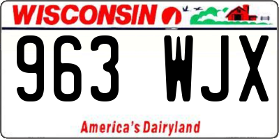 WI license plate 963WJX