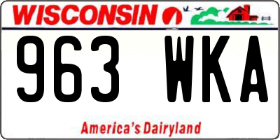 WI license plate 963WKA