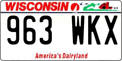 WI license plate 963WKX
