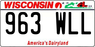 WI license plate 963WLL