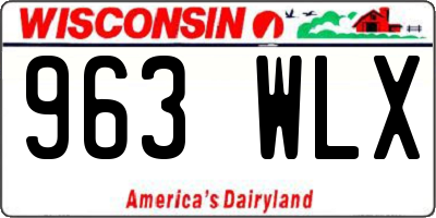 WI license plate 963WLX