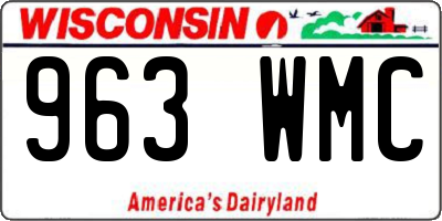 WI license plate 963WMC