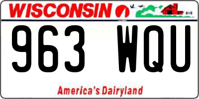 WI license plate 963WQU