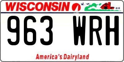 WI license plate 963WRH