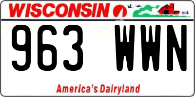 WI license plate 963WWN