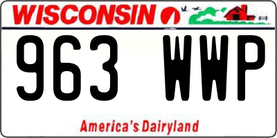 WI license plate 963WWP