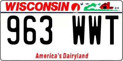 WI license plate 963WWT