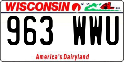 WI license plate 963WWU