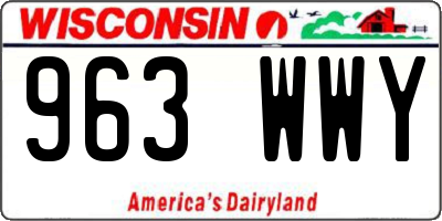 WI license plate 963WWY