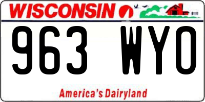 WI license plate 963WYO