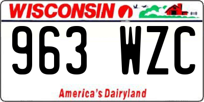 WI license plate 963WZC