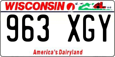 WI license plate 963XGY