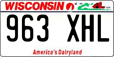 WI license plate 963XHL