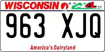 WI license plate 963XJQ