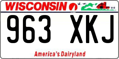 WI license plate 963XKJ
