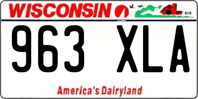 WI license plate 963XLA