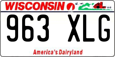 WI license plate 963XLG