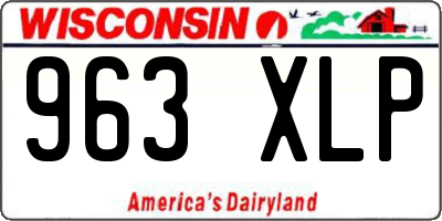 WI license plate 963XLP