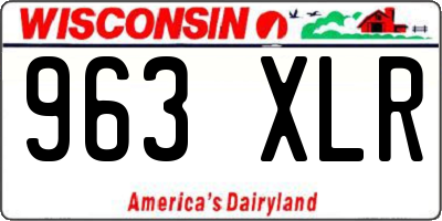 WI license plate 963XLR